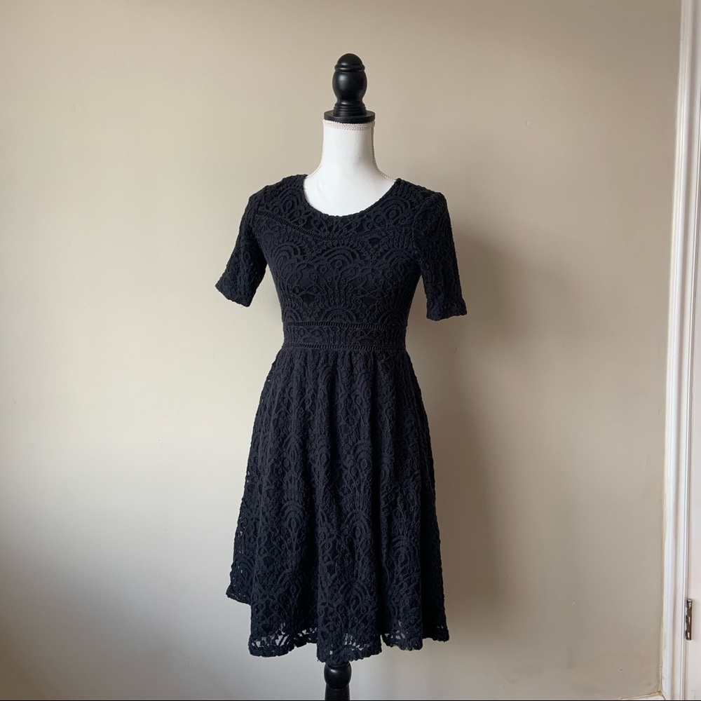 DE Collection Black Lace Dress Size XS